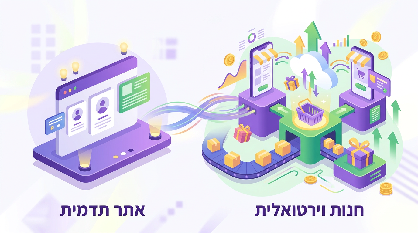 כל היתרונות של חנות וירטואלית על פני אתר תדמית